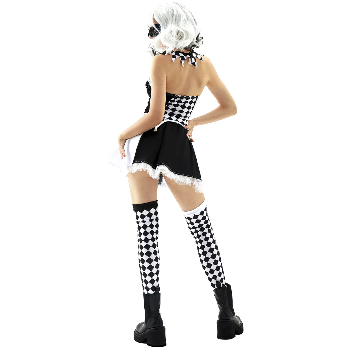 Black and white clown costume