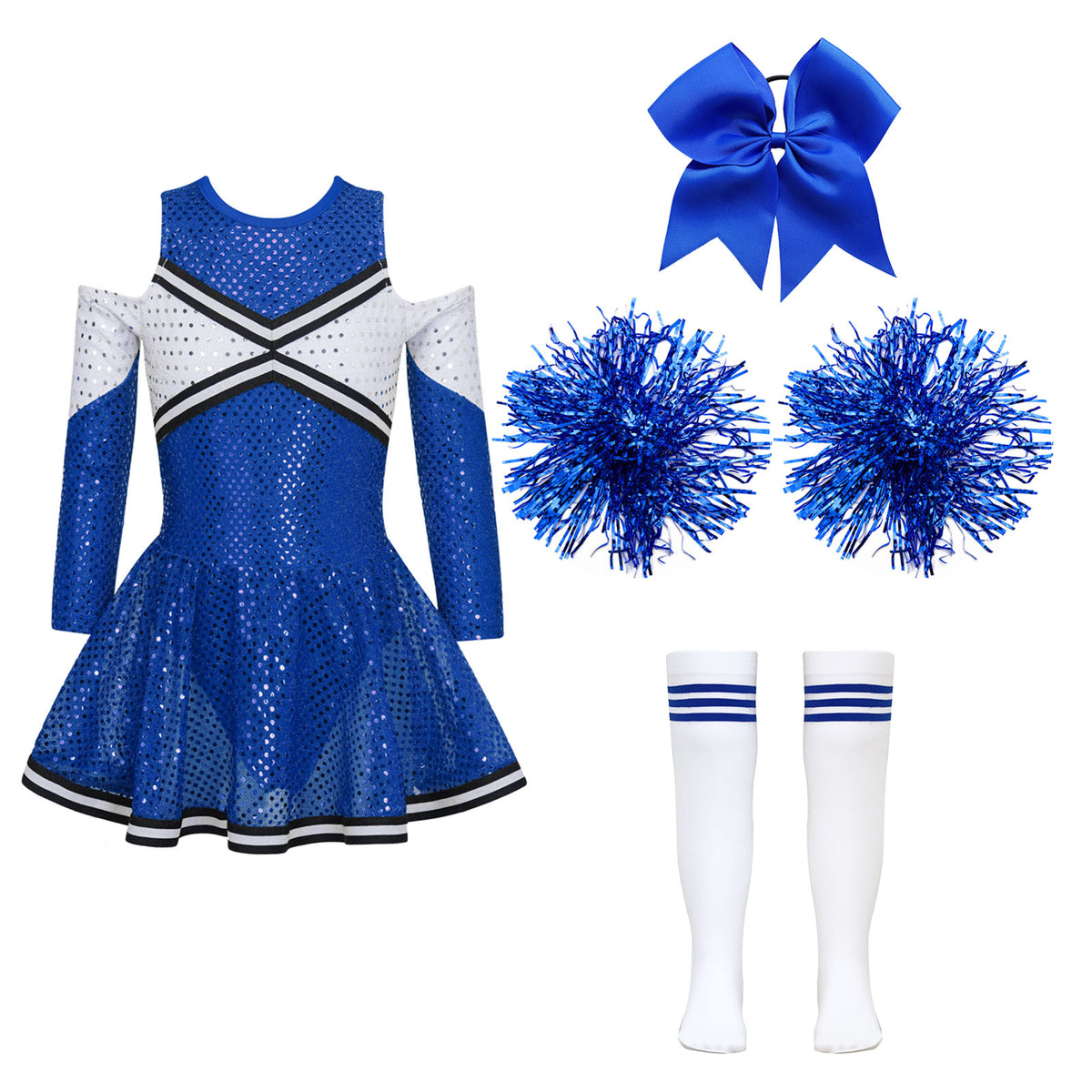 Blue cheerleader costume