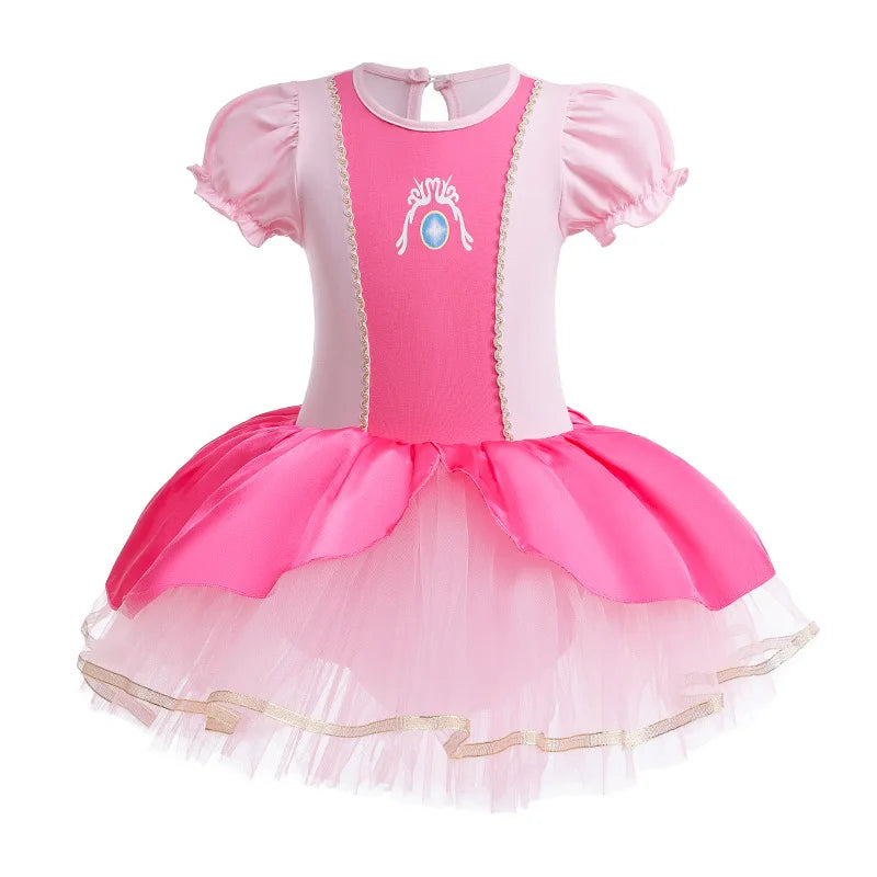 Girls Princess Peach Costume