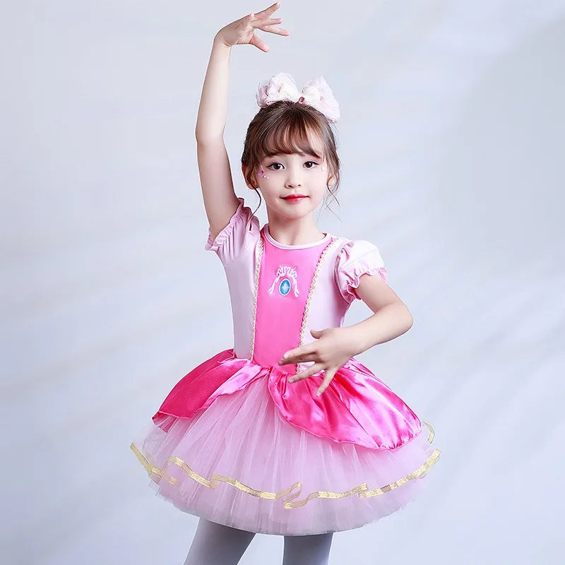 Girls Princess Peach Costume