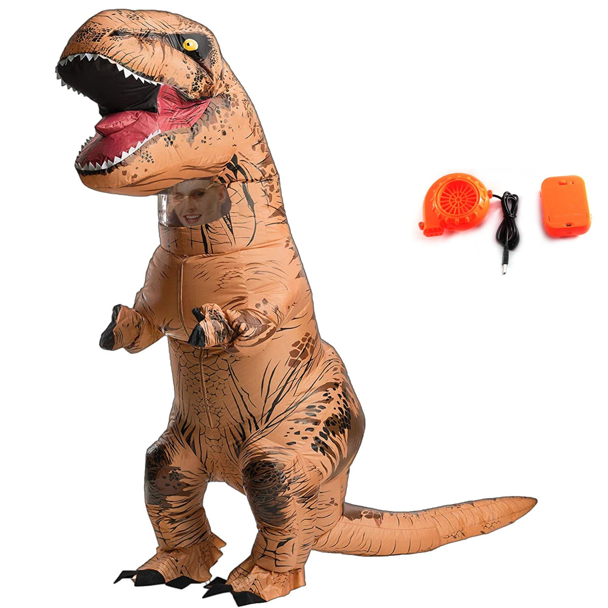 Inflatable dinosaur costume