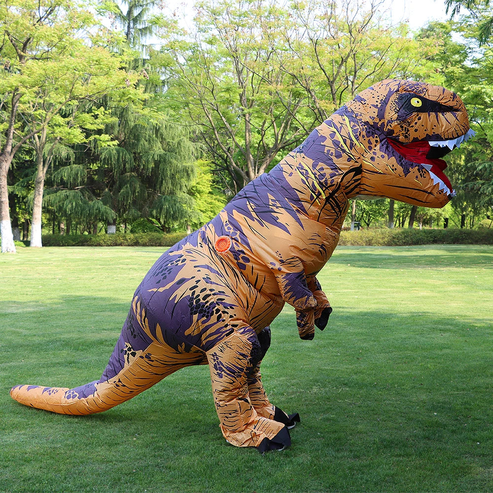Inflatable dinosaur costume