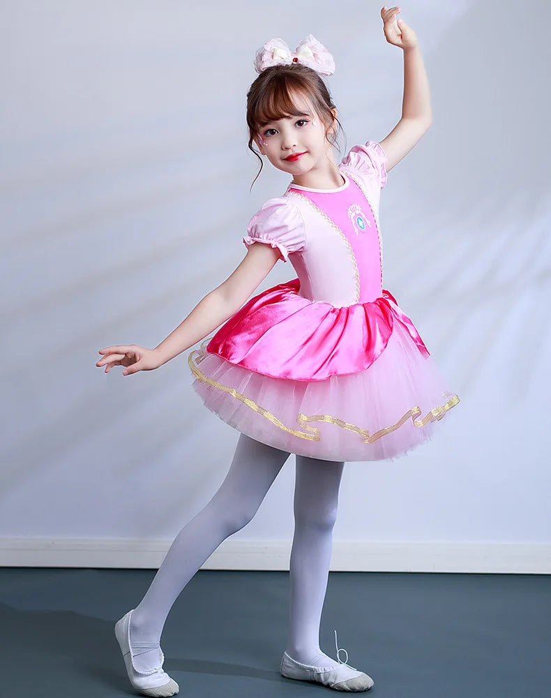 Girls Princess Peach Costume