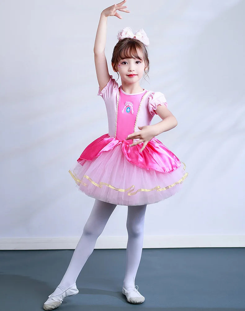 Girls Princess Peach Costume